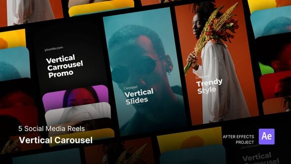 Social Media Reels - Vertical Carousel After Effects Template（132929）-技能树